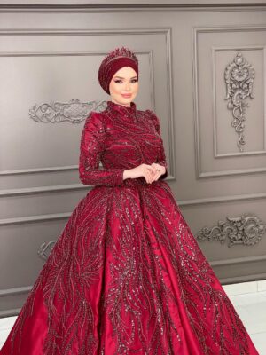 Bordo Alev Simli Nişanlık