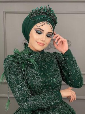 Zümrüt Işıltı Simli Nişanlık